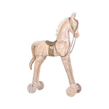 ДЕКОРАЦИЯ ЗА МАСА, ПЕПЕРУДА-РЪКА, ПОЛИСМОЛА, ЧЕРНО-ЗЛАТО, 14x17x34,6cm