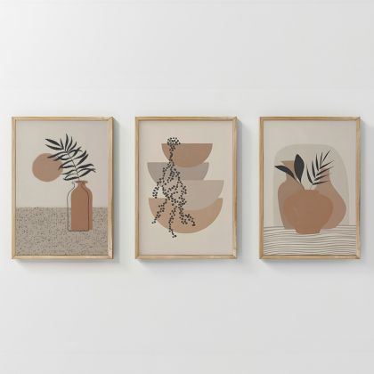 Картина принт бели цветя 60x3x120cm