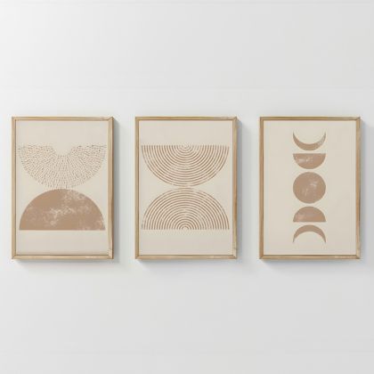 Декорация за маса Дърво в златен цвят с дървена основа с размери 30х8х35см