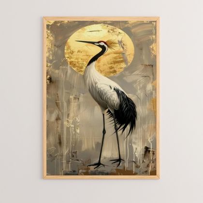 Декорация за маса Скулптура в цвят никел сребро с дървена основа с размери 16х11х65см