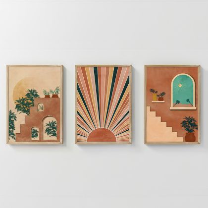 Стенен часовник Париж 1928 в натурален цвят метал-дърво, размер 60см