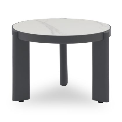 Декорация за маса Топка в цвят злато с черна дървена основа с размери 14х14х16см