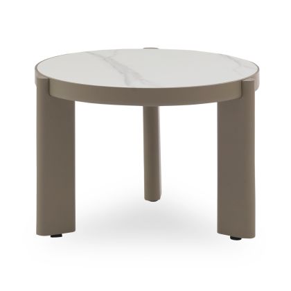 Декорация за маса Топка в цвят злато с черна дървена основа с размери 19х19х21см