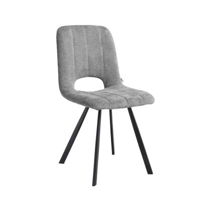 DINING CHAIR FL2535 SILVER FABRIC 57x45x86cm