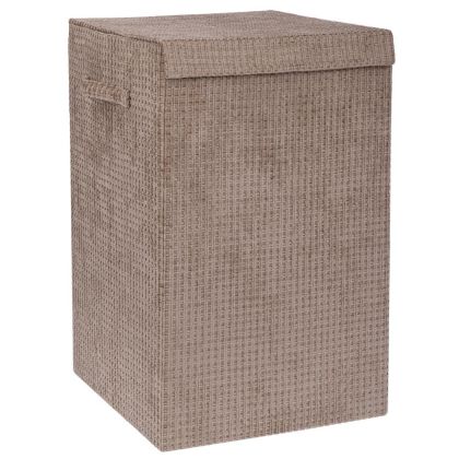 КРЕМАВ ТЕКСТИЛЕН КОШ ЗА ПРАНЕ С КАПАК 35X35X55СМ