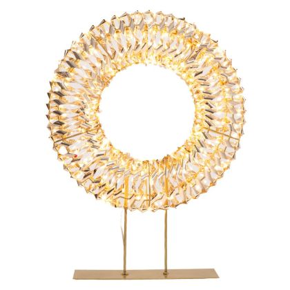 ДЕКОРАТИВНА ФИГУРА Африканка FL240305 ЧЕРНО-ЗЛАТИСТ ЦВЯТ 15x7x31см