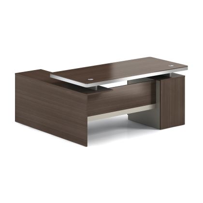 Настолен часовник Мост в натурален цвят метал-дърво с размери 50х8х30см