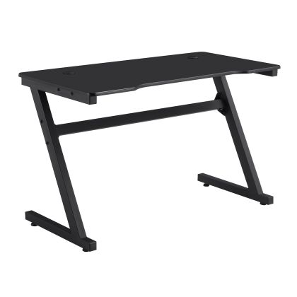 БЮРО 120X60 СМ, МЕТАЛНО, БОЯДИСАНО В ЧЕРНО, MDF ПОВЪРХНОСТ, ЧЕРНО, СЪС СТОЙКА ЗА СЛУШАЛКИ