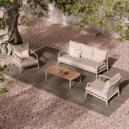 ГРАДИНСКА МАСА АСАНИО КАФЯВ ЦВЯТ 160X90X75СМ