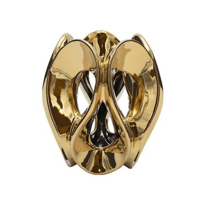 КЕРАМИЧНА ЗЛАТНА ВАЗА 17X17.5X19СМ