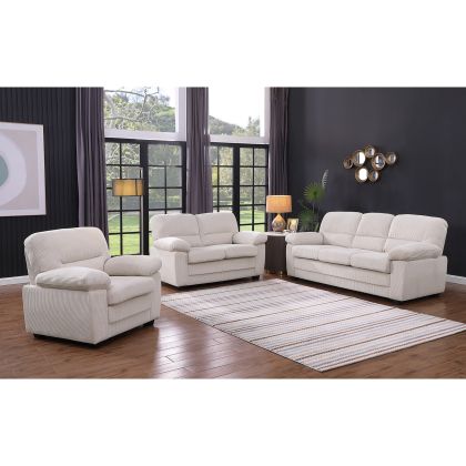 КОМПЛЕКТ ЗА ДНЕВНА VEGAS - ФОТЬОЙЛ-2-3-МЕСТЕН, БЕЖОВ КАДИФЕН ПЛАТ