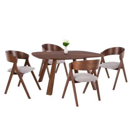 Фотьойл Агнес в светло син цвят дамаска с размери 66х73х77см