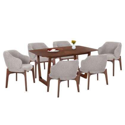 Фотьойл Ирма в златисто жълт цвят дамаска с размери 73х77х82см