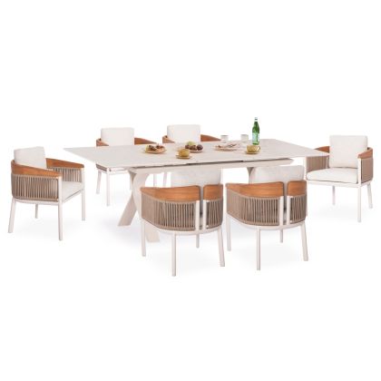 КЕРАМИЧНА ВАЗА СЕРИЯ SEBOR HM4590.01 OFF WHITE 13.5x6x21.5Hcm.