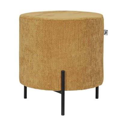 КРЪГЛА ТАБУРЕТКА NEW LUX ЦВЯТ ГОРЧИЦА 33X33X38СМ