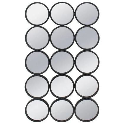 Кръгла табуретка New Lux в черен цвят с размери 46х46х43см