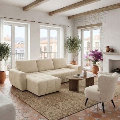 Настолен часовник Лулка в натурален цвят метал-дърво с размери 23,5х8х25,5см