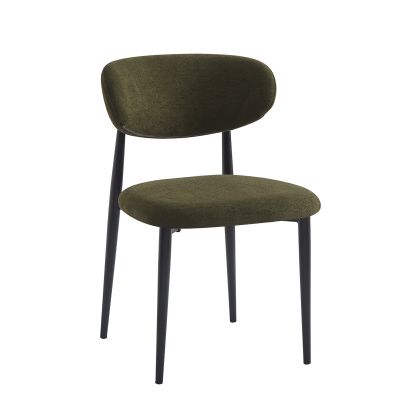 ТРАПЕЗЕН СТОЛ POINT, БОЯДИСАН В ЧЕРНО, ПЛАТ В МАСЛИНЕНО ЗЕЛЕНО