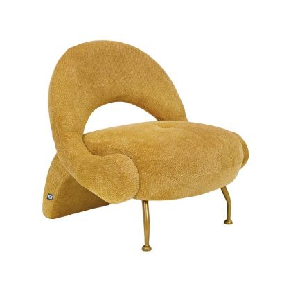 Кръгла табуретка New Lux в цвят гнила ябълка с размери 46х46х43см