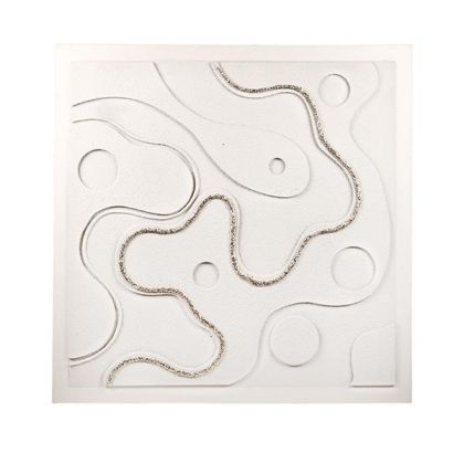 3d abstract painting circles, beige 100x3x100cm