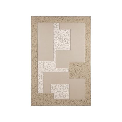 3d abstract painting canvas, beige - light brown, 80x120 cm