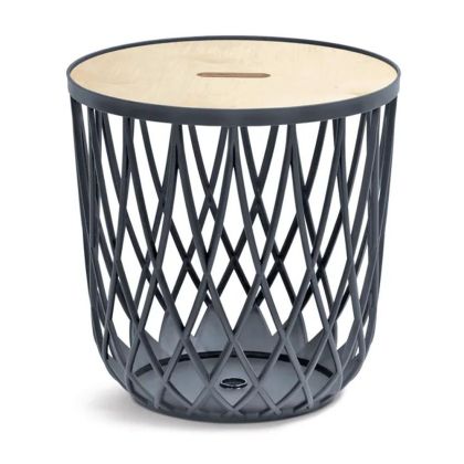 CLUBO ANTHRACITE BASKET WITH LID 55 L