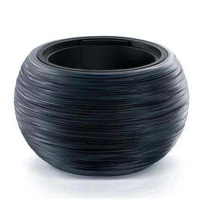 FURU ANTHRACITE PLASTIC FLOWER POT L 38X23 CM