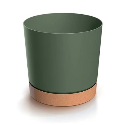 TUBO PM ПЛАСТМАСОВА САКСИЯ, МАСЛИНЕНО ЗЕЛЕНА, Д15X15 СМ