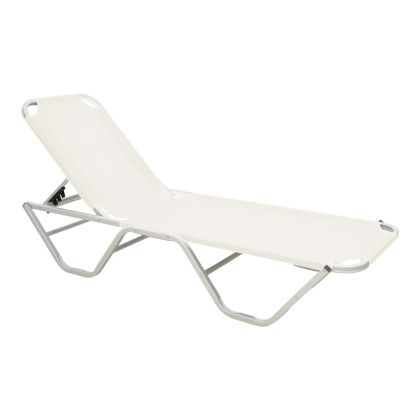 АЛУМИНИЕВ ШЕЗЛОНГ DESSIE, В ЕКРЮ, 59.5X193X29.5СМ