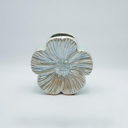 Ceramic flower vase blue - beige 24x8.5x24cm