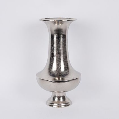 Vase metallic silver 24x20.5x47.5cm
