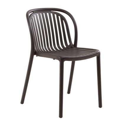 Garden chair Poco, stackable, Pp-uv brown color