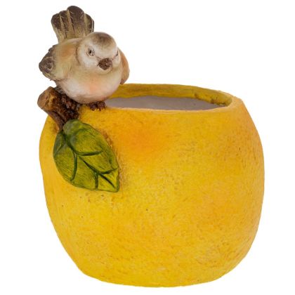 DECORATIVE POLYRESIN FLOWER POT IN LEMON SHAPE 28X22X28 CM