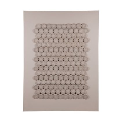 Painting circles white 90x3.5x120cm