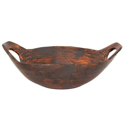 BROWN CERAMIC PLATE 47.5X43X20CM