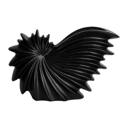 Ceramic vase black 25.1x1.8x16cm