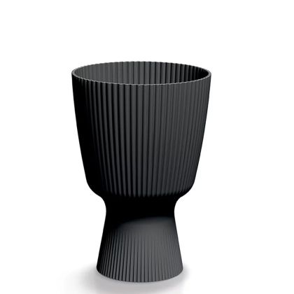 ROUND CARBON PLASTIC FLOWER POT MILLY