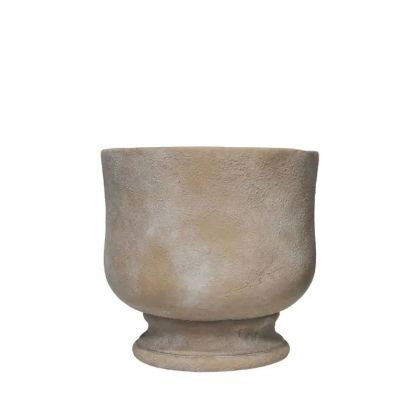 Round brown old worn tray - Φ16x16cm 8/box