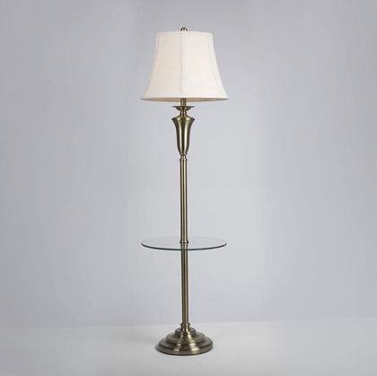 Polyresin lantern white-gold 26.5x41.5x155cm