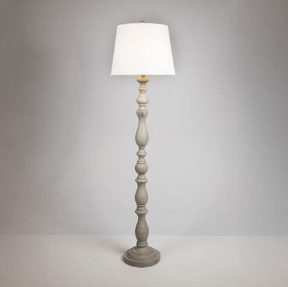 Polyresin lantern white-light gray 42.5x155cm