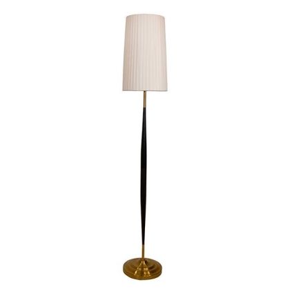 Lantern with white fabric lampshade, metallic, golden, 28x155cm