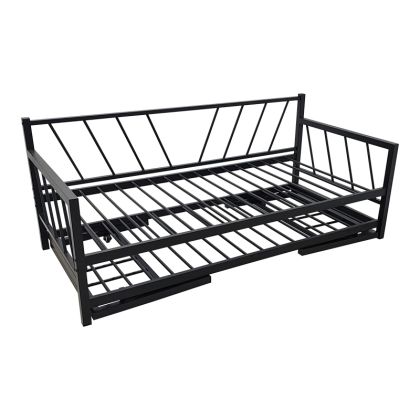 BED-SOFA REMMIE METAL IN BLACK 90X190 CM