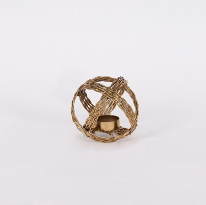 Metal gold candlestick 10.5x10.5x10cm