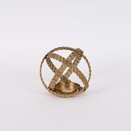 Metal gold candlestick 18x19x15.5cm
