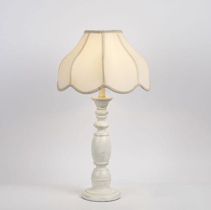 Table lamp made of polyresin white-ecru 36x60cm