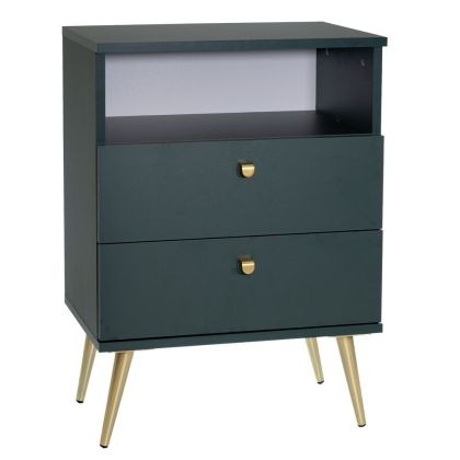 BEDSIDE TABLE PETROL STOLIK 50X34X69CM