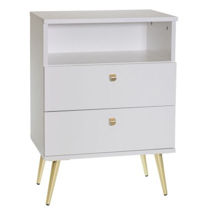 WHITE NIGHTCARE TABLE 50X34X69CM