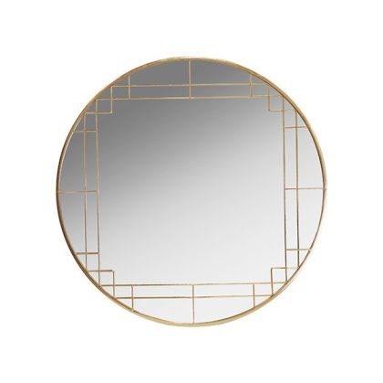 Gold metal mirror 80x80x2cm
