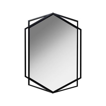 Mirror metallic black 56x3x80cm