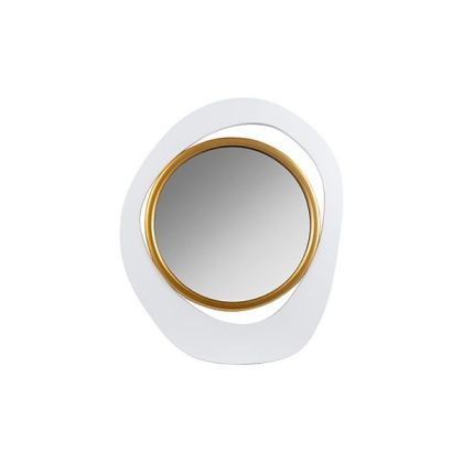 Mirror irregular wood white-brown 49x2.5x60cm